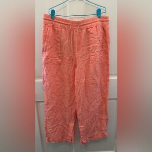 Retreat Linen High Rise Wide Leg Pant 14 Petite